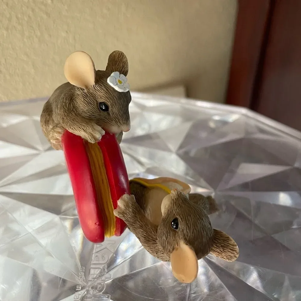 Fitz and Floyd Charming Tails The Ups and Downs are Fun Yo Yo Mice Figure